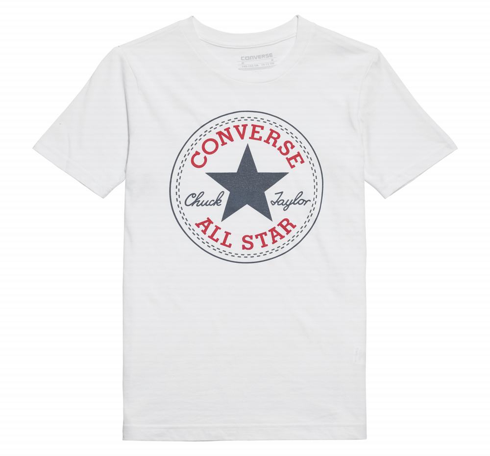 Camiseta Converse Core Chuck Patch Criança Branco 902678IOP